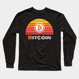 bitcoin lover gift vintage Long Sleeve T-Shirt